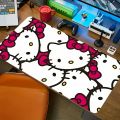 kawaii Tiling Pattern Hello k-Kitty pink bow SRO Mouse Pad Non-slip Lockedge Thickened Desktop MousePad Large Office Student. 