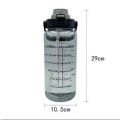 2L Portable Water Bottle Large Capacity Plastic Straw Water Cup Drink Bottle With Time Marker For Outdoor Sports Fitness. 