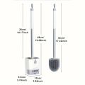 Toilet Brush Set With Holder, Wall Mounted Long Handle Toilet Brush Flexible Toilet Brush Bathroom Brush Cleaning Tools. 