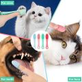 3pc Dog Cat Cleaning Supplies Soft Pet Finger Brush Cats Brush Toothbrush Tear Stains Brush Eye Care Pets Cleaning Grooming Tools. 