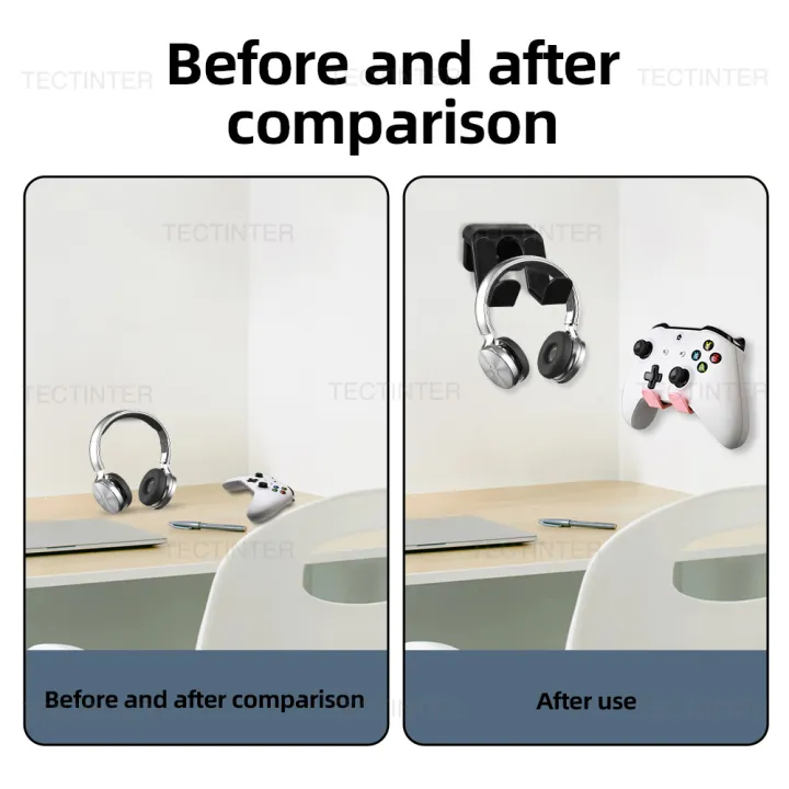 Stand%20Holder%20For%20PS5%20PS4%20Switch%20Pro%20Xbox%20One%20Game%20Controller%20Wall%20Mount%20Gamepad%20Headphone%20Headset%20Hanging%20Bracket%20Hanger%20-%20Image%204