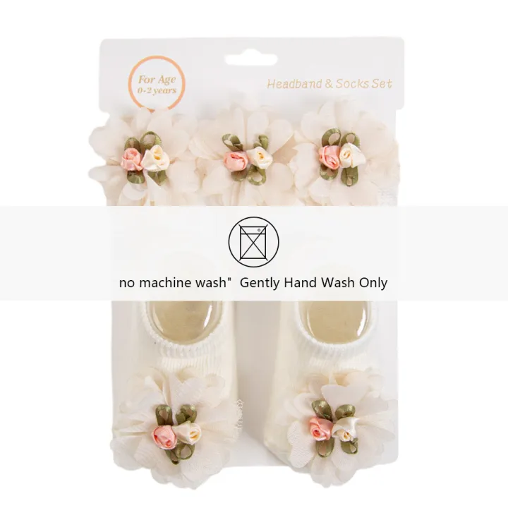 2Pcs/Set%20Ins%20Cream%20Chiffon%20Flower%20Headbands%20with%20Cotton%20Socks%20for%20Baby%20Girls%20Boutique%20Flower%20Anti-Slip%20Short%20Cotton%200-12M%20Sock%20-%20Image%202