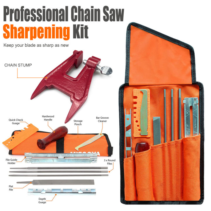 Professional ChainSaw Sharpening Kit Chainsaw Guide Bar Mounting ...