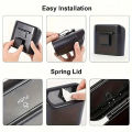 Car trash can with lid - 4 rolls of garbage bag, leak-proof, portable hanging trash can for vehicle organization. 