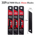 Deli Heavy Duty Utility Knife  Black SK5 Carbon Steel Blades 9mm/18mm/Auto-Retractable Box Cutter for Cardboard Cartons. 