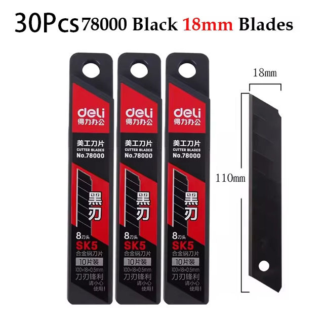 Deli%20Heavy%20Duty%20Utility%20Knife%20%20Black%20SK5%20Carbon%20Steel%20Blades%209mm/18mm/Auto-Retractable%20Box%20Cutter%20for%20Cardboard%20Cartons%20-%20Image%207