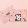 10pcs Bear Rabbit Blessing Thank Envelope Ins Cartoon Decoration Letter Paper Beautiful Cartoon Greeting Card New Year Gifts. 