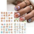 12 Pcs Nail Art Stickers Cute Animals Squirrel Cat Snowflake Nail Art Water Decals Transfer Nail Supplies for Decorations. 