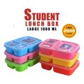 Student launch box Large size 1000 ml 3 portions Launch Box With multiple Color. 