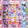 2026 Cute Sanrio Kuromi My Melody 3D Relief Stickers Kawaii Girls Cartoon Crystal Sticker Handmade Diy Hand Account Decals Gifts. 