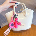 Mini Barbell Plates Keychain with D-shaped Buckle Water Cups Simulation Dumbbells Keyring Creative Bag Charm.