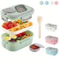 1PC Convenient Insulated Lunch Box, European Oval Sealed Fresh-keeping Lunch Box, Double-layer Household Adult Bento Box. 
