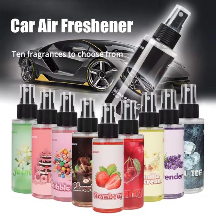 Car Air Freshener Spray Car Fragrance Long-Lasting Light Strawberry/cherry/cake Scent Fresh Perfume Car Interior Deodorant Spray