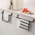 Towel Rod Steel Metal Wire Over Cabinet Towel Rack Storage Organizer Bathroom Door Hanging Towel Rack Punch-free Rag Hanger. 