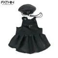 FATHIN Luxury Style Pet Skirt French Bulldog Strap Black Dress for Small Medium Dogs Cats XS-XXL Dog Clothes  Dog Dress. 