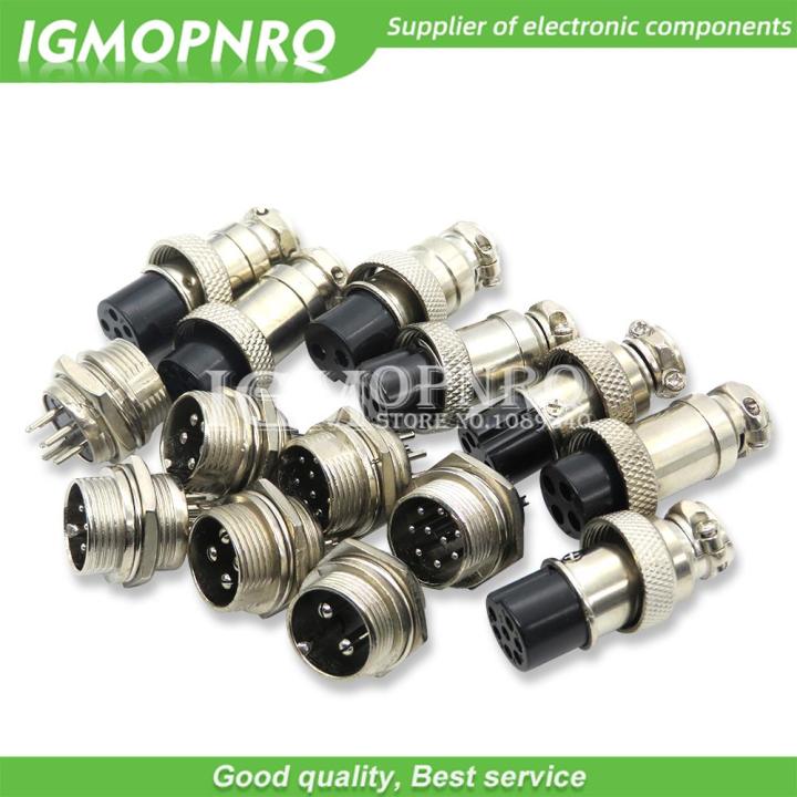 1Set GX16 2/3/4/5/6/7/8/9 Pin Male & Female 16mm ibuw Metal Circular ...
