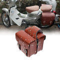 Retro Fashion Bike Motorcycle Saddle Bags Pouch Storage Case Side Luggage Tank Suitcase Waterproof PU Leather Motorbike Parts. 