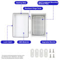 Outdoor plastic distribution box, IP67 waterproof box, made of ABS material. 