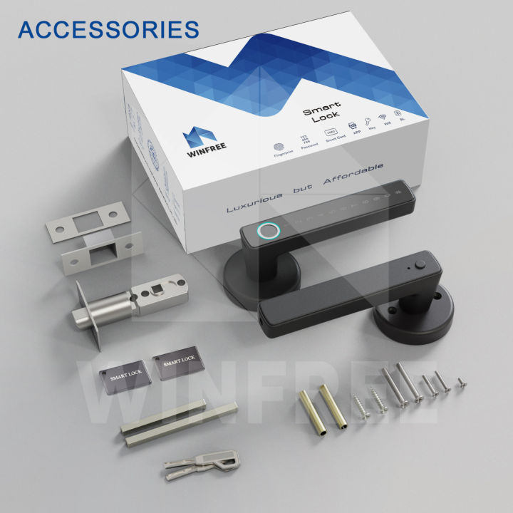 WINFREE%20Smart%20Fingerprint%20Door%20Lock%20Tuya%20Bluetooth%20Keyless%20Entry%20Smart%20Door%20Lock%20Alexa%20Google%20Assistant%20Interior%20Wooden%20Door%20-%20Image%206