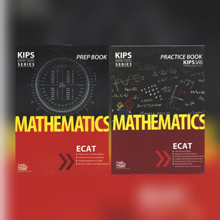 Set of 2 books: Kips Math ECAT Practice book - Kips Math ECAT Prep book ...