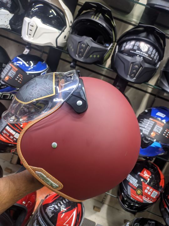 AXZOR%20JET%20MAT%20RED%20HALF%20Face%20Bike%20Helmet%20-%20Image%206