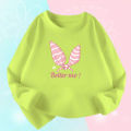 Soft Cotton Children Cartoon T Shirts Cute Pretty Bowknot Print Baby Long Sleeve T-Shirt For Girls Tee. 