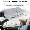 ST-838 HiFi 2.1 Channel Power Amplifier 80Wx2 12V Bass /Treble Adjustment Stereo Bass Sound Amp Subwoofer Amplifier Home Amp. 