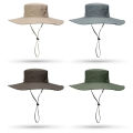 Summer Mountaineering Fishing Hat Men's UV Resistant Fisherman Hat Large Eave Outdoor Work Sun Protection Hat Sun Visor Hat.
