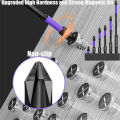 Magnetic Anti Slip Threaded Drill Bit, Shockproof,sixteen Rods,alloy Steel Drill Bit,suitable for Power Tools,6 Pieces 12 Pieces. 