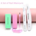 6Pcs/Set Professional Nail Files Manicure Sets Polishing Sanding Buffer File Pedicure Tool Cuticle Pusher Nail Brushes Accssory. 