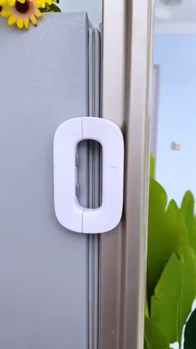 【User-friendly】 Household Refrigerator Lock Freezer Door Lock Toddler Children's Cabinet Safety Lock Baby Anti-pinching Safety For Baby