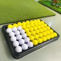 Large Golf Ball Holder Golf Driving Range Practice Balls Box Set Training Accessories with Storage Container for Golfers.