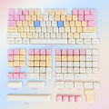 Cute Cat Ceramic-like Texture Keycaps with Cat Paw Directional keys PC MAO Profile for Mechanical Keyboard 60 70 80 90 100. 