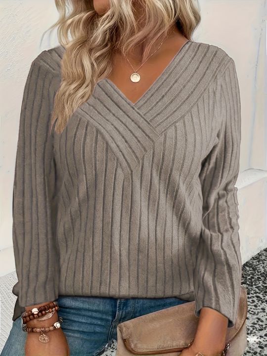 Plus%20Size%20Elegant%20Casual%20Woman%20T-Shirt%20Fashion%20Loose%20T-Shirt%20Woman%20Temperament%20Long%20sleeve%20T-Shirt%20Holiday%20Weekend%20-%20Image%202