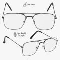 Rectangular Spectacle Frame Sunglasses, Clear Lenses. 