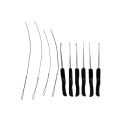 Stainless Steel Lock Pick Set, Locksmith Tools with Broken Key Extractor Hooks, DIY Hand Tools for Key Removal & Lock Repair. 