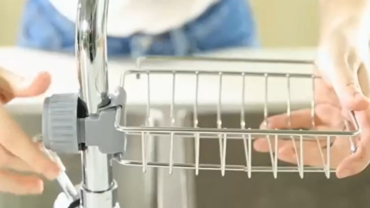 Sponge Holder for Kitchen Stainless Steel Faucet Rack Adjustable Sink Caddy Organizer Soap Drainer Bathroom Accessories