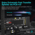 JEYI M.2 NVME SSD to PCIe 4.0 x1 Adapter Card, 2280 SSD PCIE X1 Expansion Card for Desktop PC, PCI-E GEN4 16Gbps Full Speed SK1. 