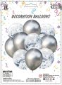 Latex 10 Pcs Gold Chrome & Confetti Balloons with ribbon shiny metallic balloons For Birthday Anniversary Party Gold Theme Confetti Balloons Shiny & Sturdy Balloon Bunch For Wedding Party (Pack of 10, Gold). 