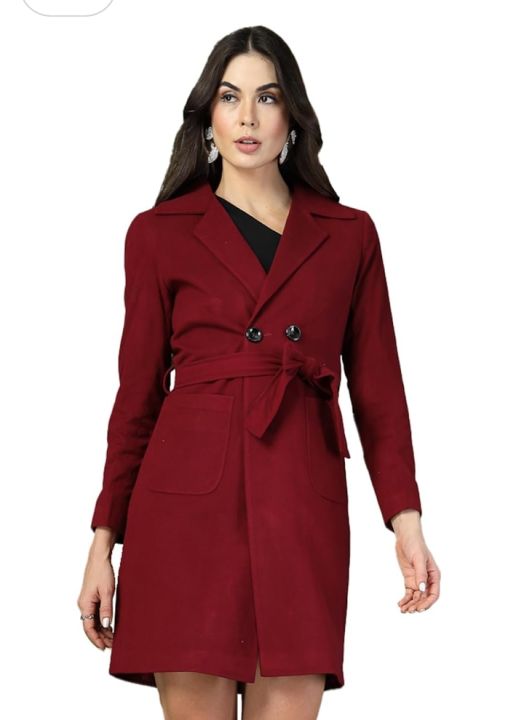 New women and girls stylish and unique belt coat
