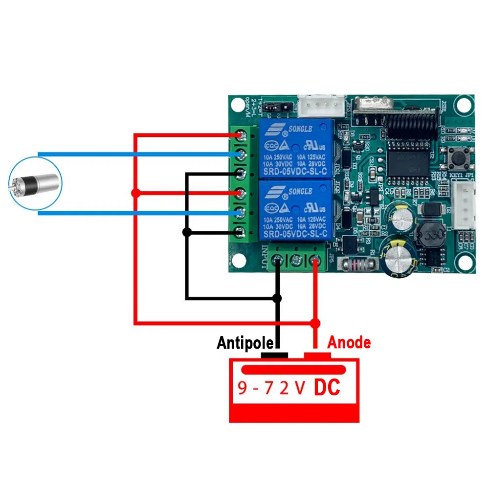 Wireless Switch DC 12V 24V 9-72V 2CH Relay Module+433MHz Rf Transmitter ...