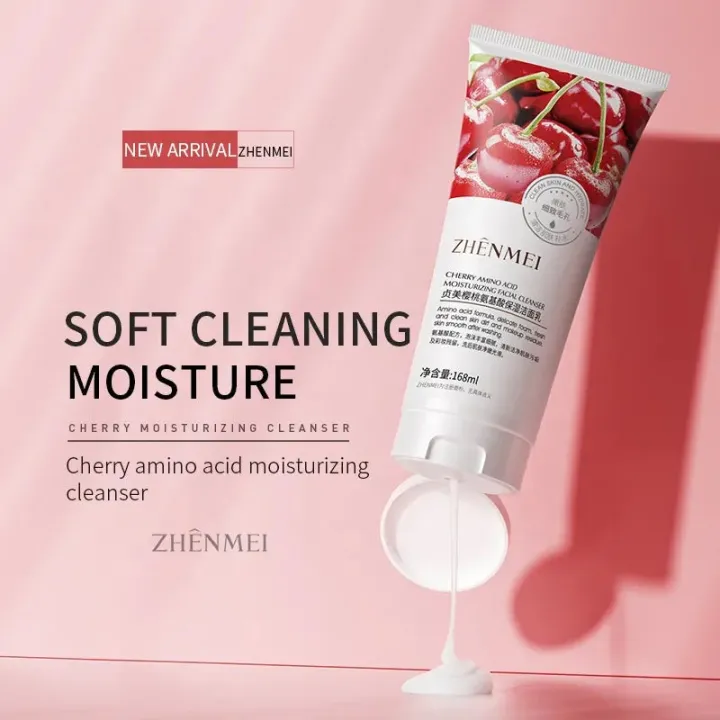 ZHENMEI%20Cherry%20Amino%20Acid%20Moisturizing%20Facial%20Cleanser%20168ml%20-%20Image%204