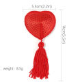 Women 1pair Love Heart Nipple Cover Reusable Rhinestone Breast Wear Tassel Silicone Nipple Pasties Bra Pads Chest Stickers.