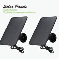 6V 3W/7W Solar Panel for Outdoor Security Cameras, Designed for Cameras with Built-in Rechargeable Battery, Micro USB & USB-C.