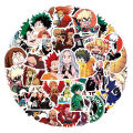 50Pcs My Hero Academia Stickers DIY Decoration Waterproof Skateboard Notebook Luggage Laptop Phone Fridge Decals. 