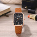 Square Women's Watch, Quartz Diamond Patterned Belt, Calendar Watch, Women's Watch. 