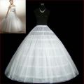 Cancan Skirt 4 Hoops Chinese Ghair 130 Inches, Adjustable Waist, White. 
