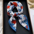 Soft Velvet Square Scarf Women Luxury Print Cotton Summer Hair Band Wrist Foulard Beach Small Neck Tie Bandanda Kerchief Echarpe. 