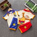 0-6 years old kids summer cute polo shirt baby kids clothes and Girls Fashion cartoon Korean suit. 