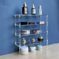 Vertical Acrylic Risers Display Stand Perfume Organizer Display Shelf & Versatile Cupcake Stand Holder for Figures,Dessert.
